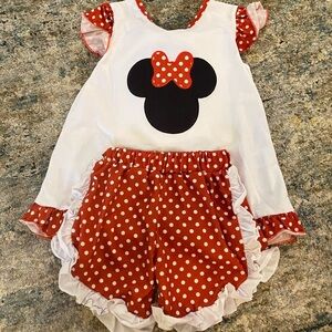 Polka Dot Minnie Mouse Short Set